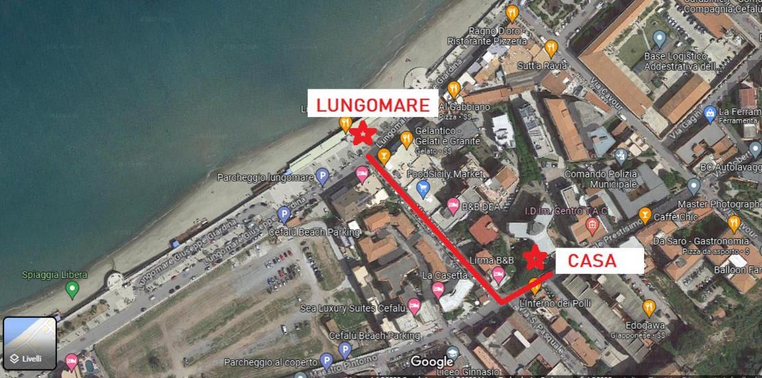 Vintage Sea House Vicino La Spiaggia Del Lungomare Cefalù Eksteriør bilde